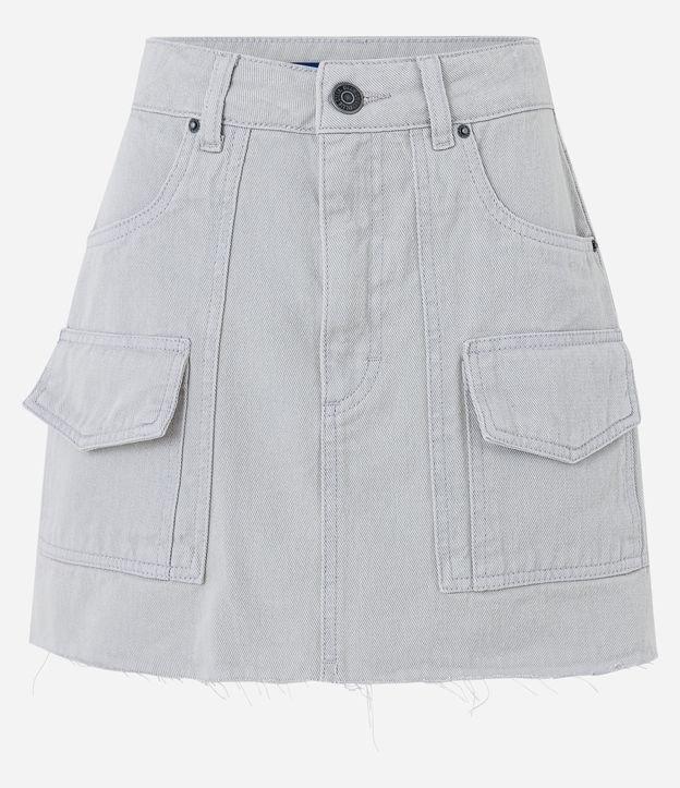 Saia Curta em Sarja com Bolsos Cargo - 2