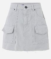 Saia Curta em Sarja com Bolsos Cargo - 2