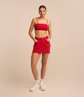 Saia Curta em Sarja com Bolsos Cargo - 2