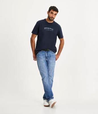 Calça Slim Básica Jeans com Elastano
