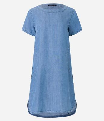 Vestido T-Shirt em Liocel com Barra Mullet