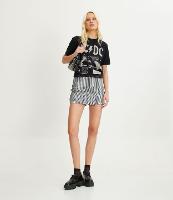 Short Saia Alfaiataria com Fendinha e Estampa Pied de Poule - 1