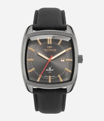 Relógio Technos Analógico com Pulseira em Couro e Caixa em Metal 2115TUZ 0P
