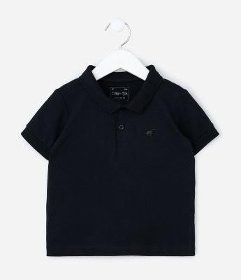 Camiseta Polo Infantil com Bordado - Tam 1 a 5 Anos