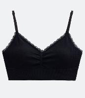 Sutiã Top Alongado em Microfibra com Bojo Removível e Sem Costura - 1