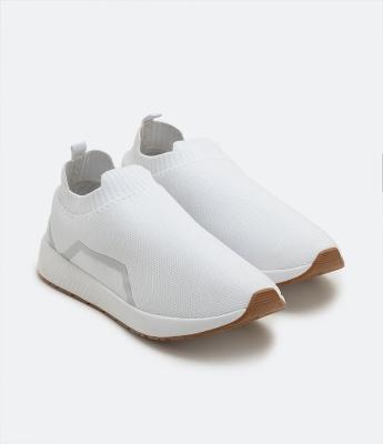 Tênis Knit Esportivo Cano Baixo Running com Textura