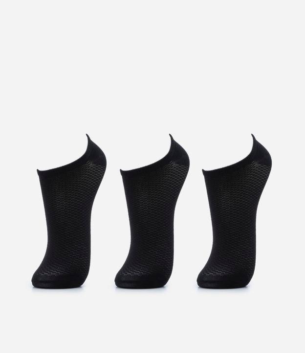 Kit 03 Pares de Meias Invisíveis em Poliamida Aeradas - 1
