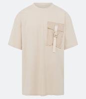 Camiseta Loose em Meia Malha com Bolso Tático - 1