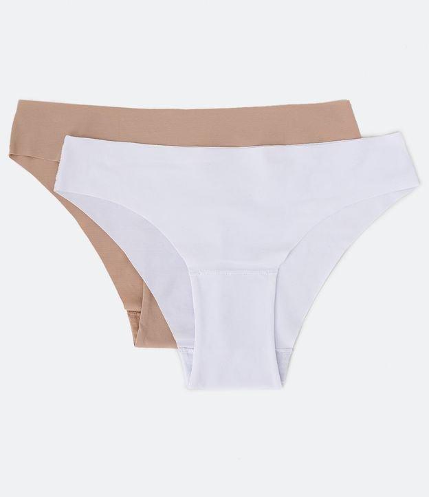 Kit 02 Calcinhas Biquíni Microfibra com Corte a Laser - 1