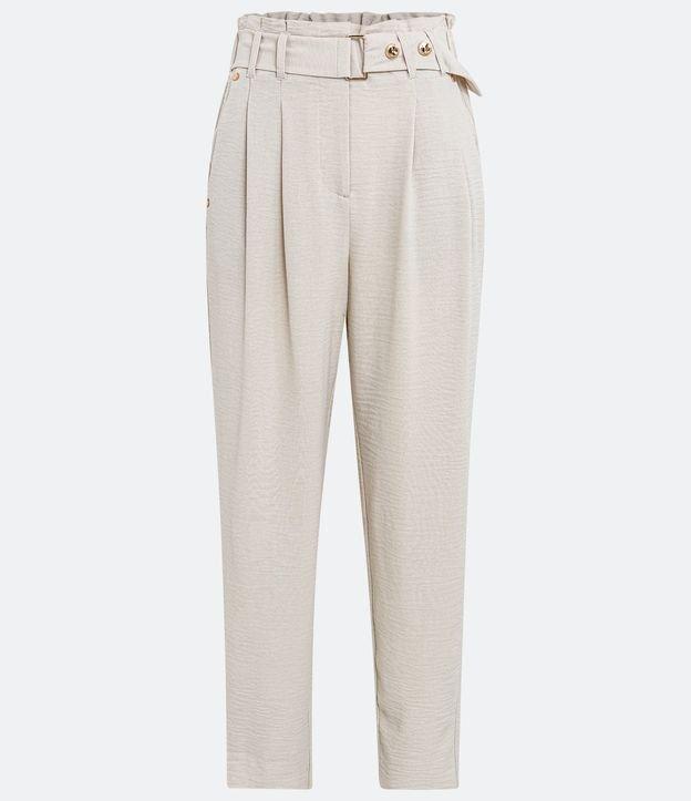 Calça Cenoura Texturizada com Cinto e Cós Elástico - 2