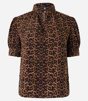 Blusa em Crepe com Golinha Alta e Estampa Animal Print - 2