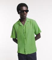Camisa Boxy Texturizada com Gola Bowling - 1
