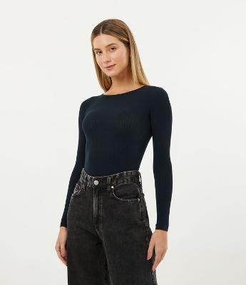 Blusa Camisete em Microfibra com Manga Longa sem Costura TriFil