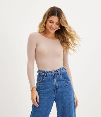 Blusa Camisete em Microfibra com Manga Longa sem Costura TriFil