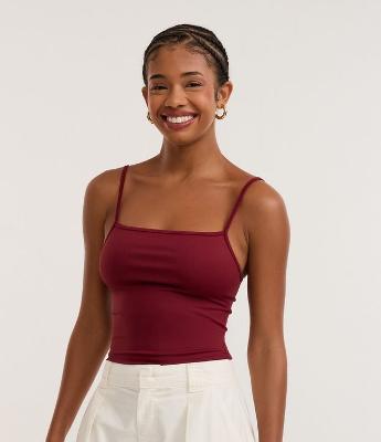 Blusa Cropped de Alcinha em Poliamida