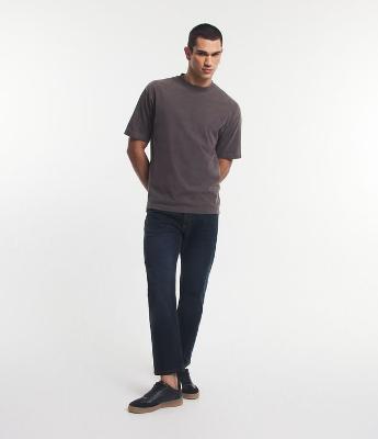 Calça Slim Jeans com Elastano e Passantes no Cós