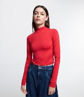 Blusa Cropped Leve com Gola Alta - 3