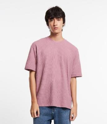Camiseta Boxy em Algodão com Textura Waffle