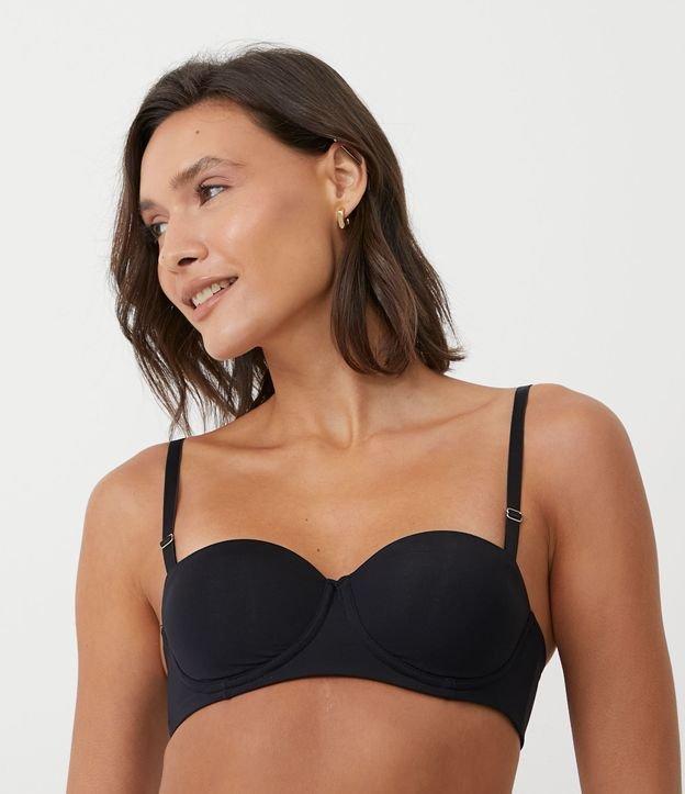 Sutiã Sem Alça em Microfibra com Bojo Oco Estruturado - 1