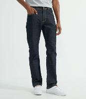 Calça Reta Jeans com Elastano e Costura Contrastante - 1
