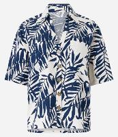 Camisa em Viscolinho com Estampa de Folhagens e Botões Matizados - 2