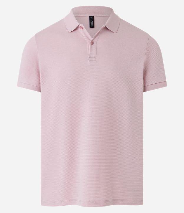 Camisa Polo Slim com Botões e Textura Canelada - 2