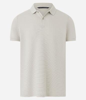 Camisa Polo Slim com Botões e Textura Canelada