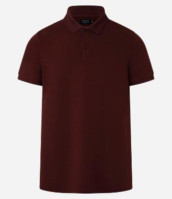 Camisa Polo Slim com Botões e Textura Canelada