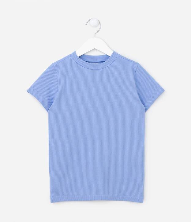 Blusa Manga Curta Infantil Canelada - Tam 5 a 14 anos - 1