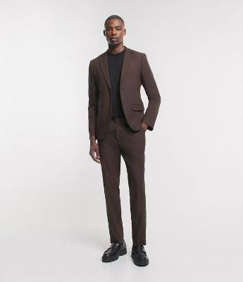 Calça Slim Básica em Poliviscose com Bolsos