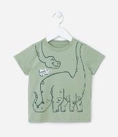 Camiseta Infantil com Estampa de Dino - Tam 1 a 5 anos - 1
