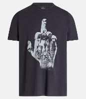 Camiseta Regular em Meia Malha com Estampa Dedo do Meio - 2