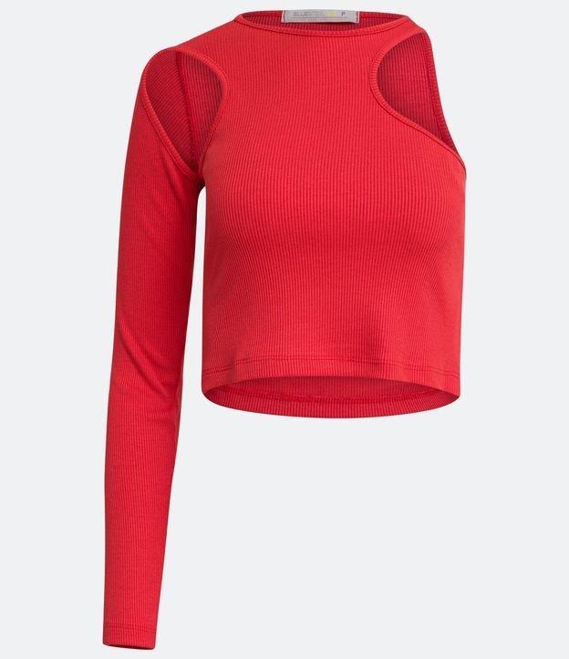 Blusa em Ribana Canelada com Recorte Vazado - 2