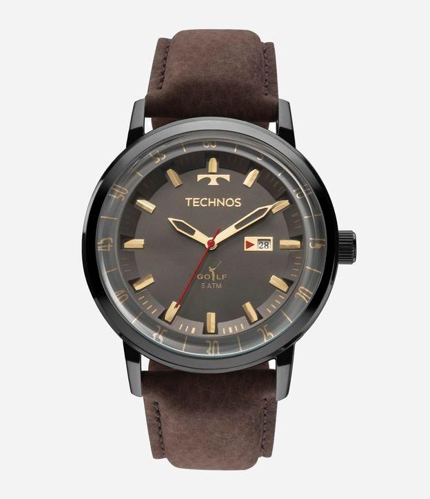 Relógio Technos Analógico com Pulseira em Couro e Caixa em Metal 2115LAQ 2M - 1