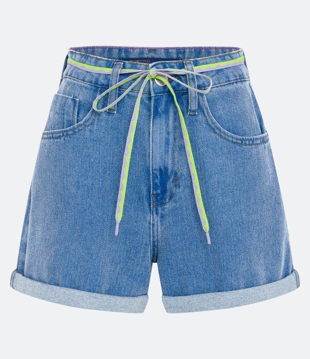 Short Mom Jeans com Cinto Cadarço - 2