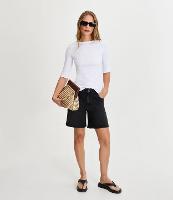 Short Jeans Estonado com Barra Dobrada - 1