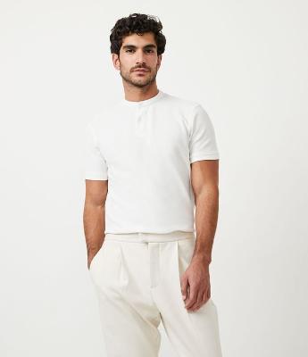 Camisa Polo Slim em Piquet Texturizado