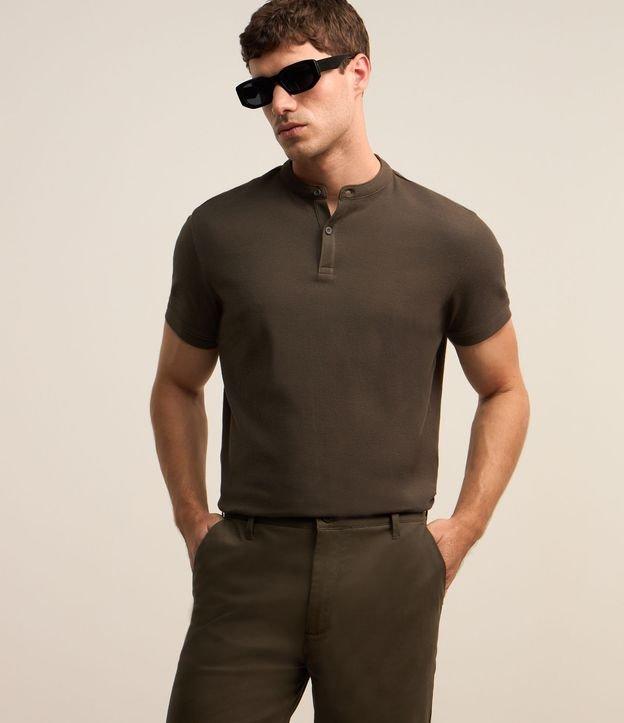 Camisa Polo Slim em Piquet Texturizado - 4