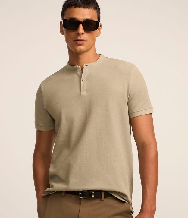 Camisa Polo Slim em Piquet Texturizado - 1