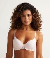 Sutiã Base em Microfibra com Bojo Oco e Renda - 1