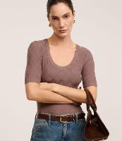 Blusa em Tricô com Losangos em Textura - 3