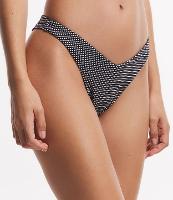 Biquíni Calcinha Asa Delta em Microfibra com Estampa Quadriculada - 1