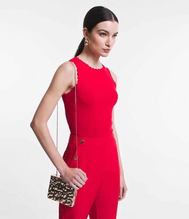 Blusa Regata em Tricô com Ondinhas - 1