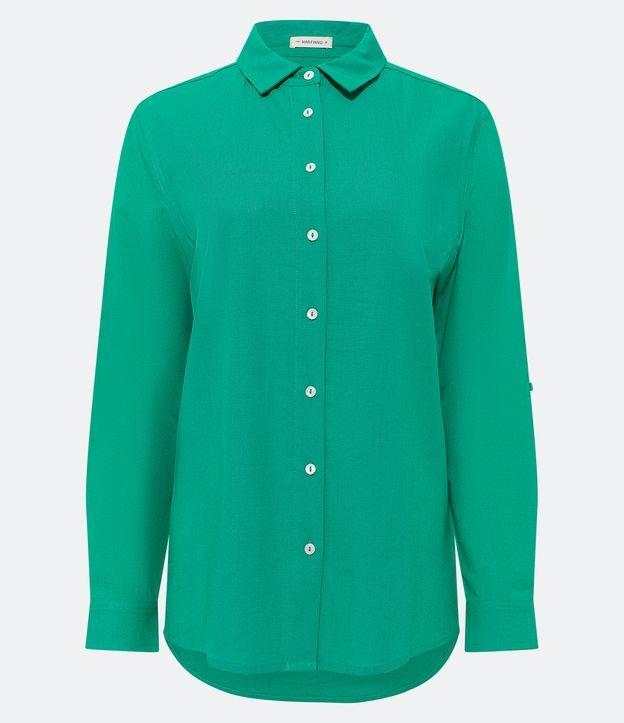 Camisa Básica em Viscolinho com Detalhe na Manga - 2