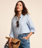 Camisa Básica em Viscolinho com Detalhe na Manga - 3