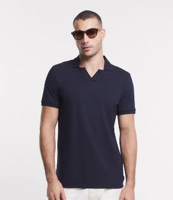 Camisa Polo Regular em Algodão com Textura