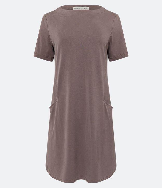 Vestido T-shirt Curto em Viscose com Bolsos Laterais - 2