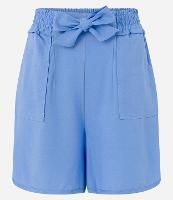 Short Runner Cintura Média em Viscolinho com Laço no Cós - 2