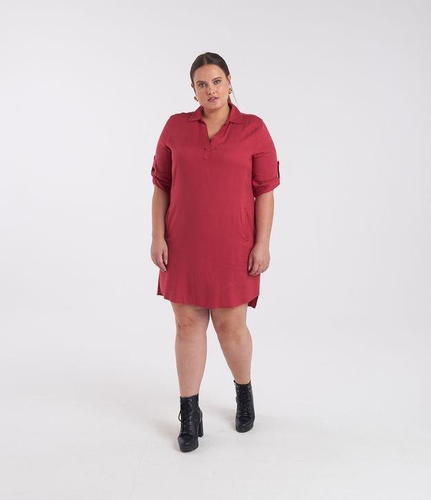 Vestido Curto em Viscose com Bolsos Curve & Plus Size - 1