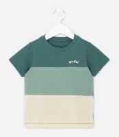 Camiseta Manga Curta Infantil com Estampa Bloco de Cores - Tam 1 a 5 anos - 1